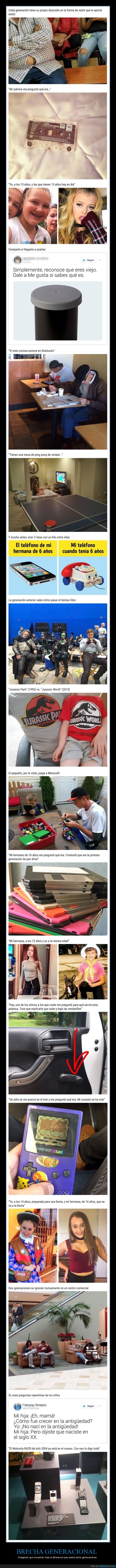 brecha generacional,diferencias,generaciones