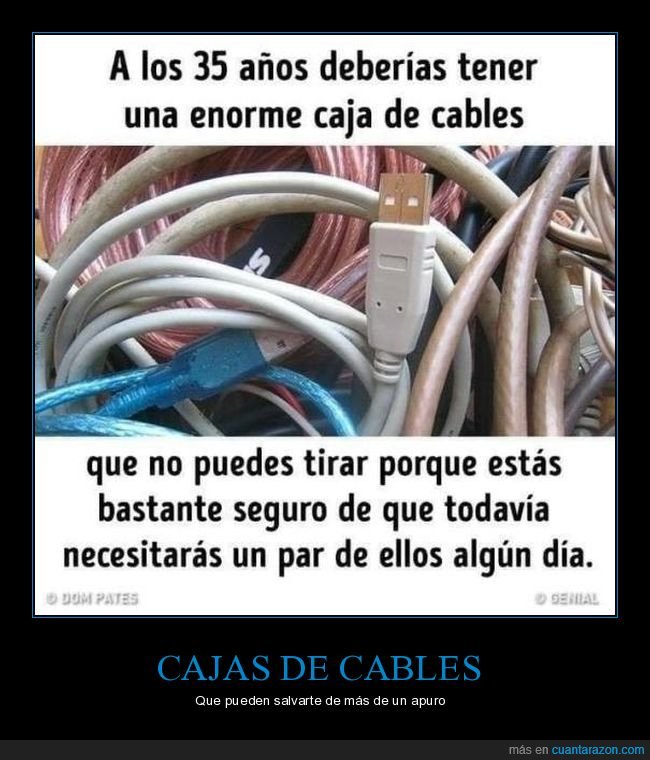 35 años,caja,cables,tirar,necesitar