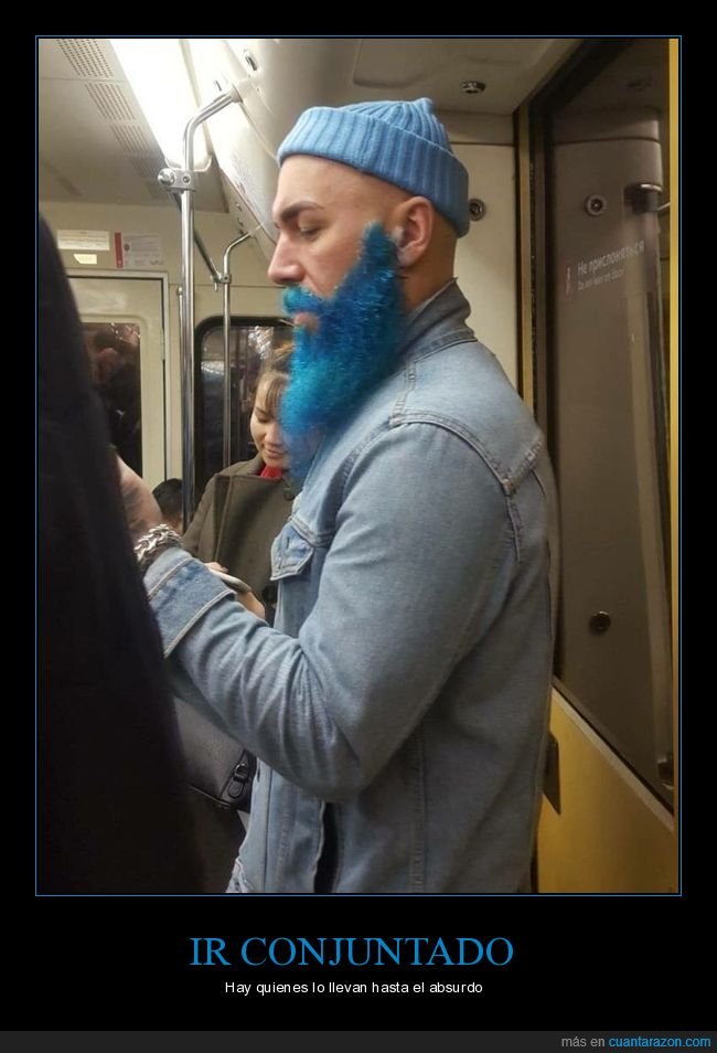 barba,gorro,azul,conjuntado,wtf