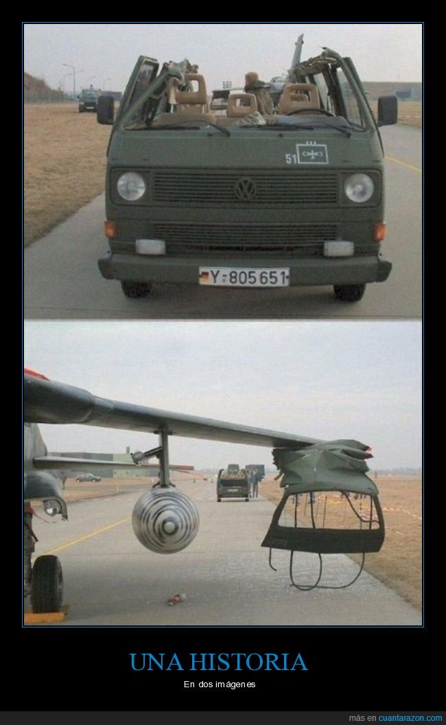 furgoneta,techo,avión,fails,wtf