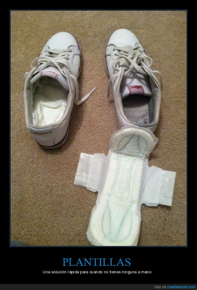 zapatillas,plantillas,compresas