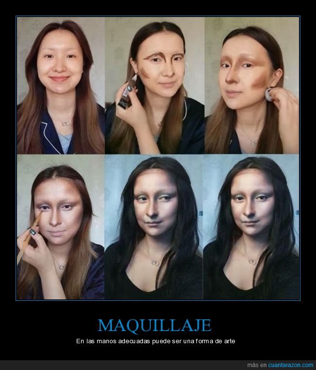 maquillaje,mona lisa,arte