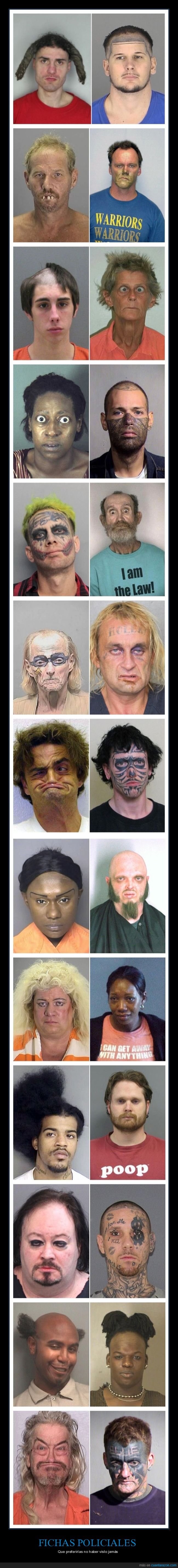 fichas policiales,caras,wtf