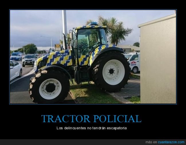 tractor,policía,wtf