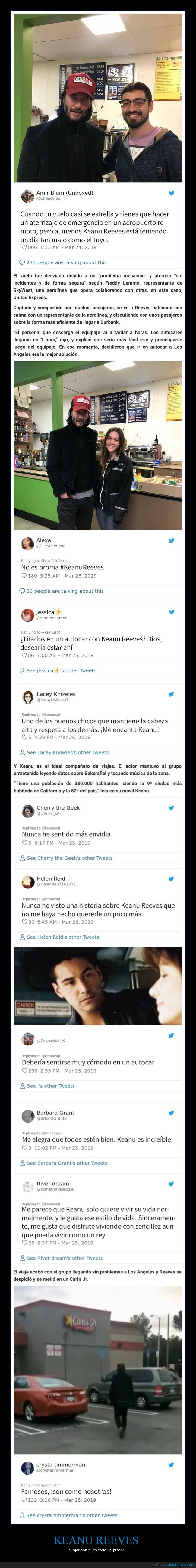 keanu reeves,avión,viaje,autobús