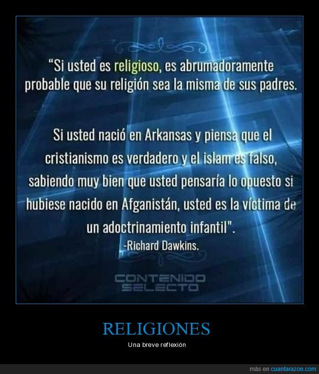 religioso,religión,cristianismo,islam,adoctrinamiento infantil,rechard dawkins