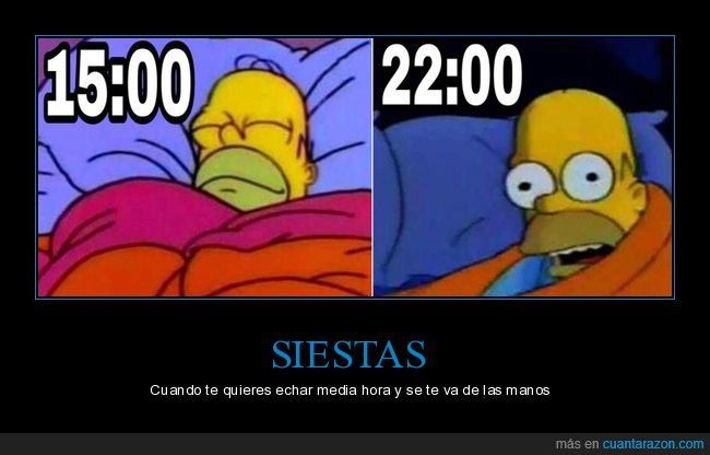 siesta,media hora,homer,simpsons