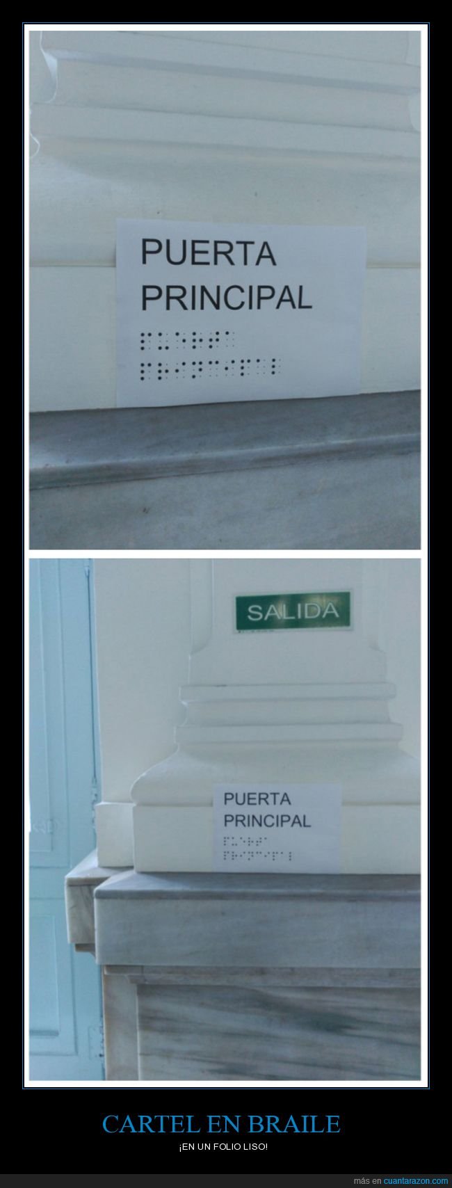 cartel,instituto,folio,liso,braile,ciegos,fails