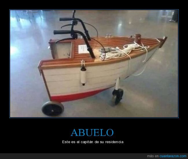 abuelo,capit&aacute;n,asilo,andador,barco