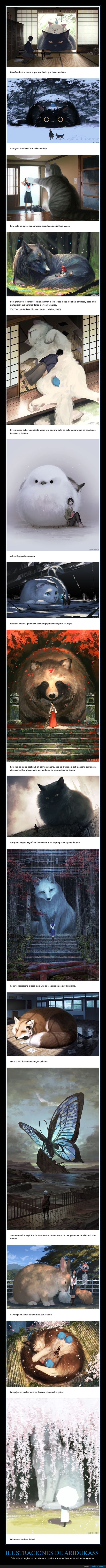 ariduka55,ilustraciones,animales,gigantes