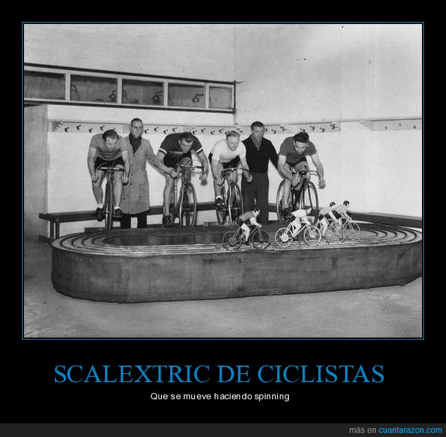 scalextric,ciclistas,spinning,bicicletas