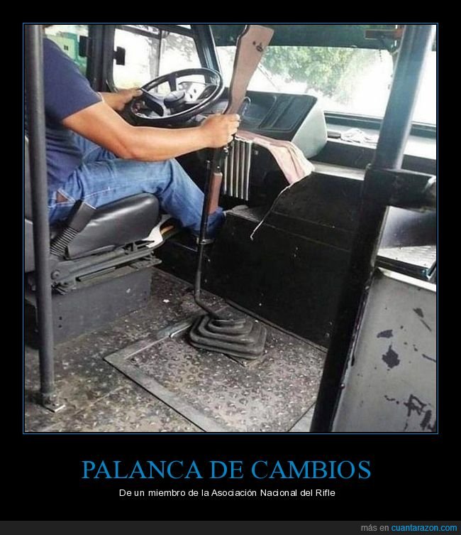 palanca de cambios,autobús,rifle