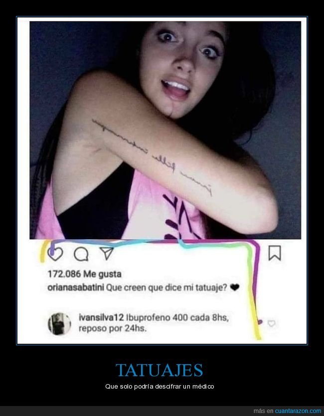 tatuaje,ibuprofeno,comentario