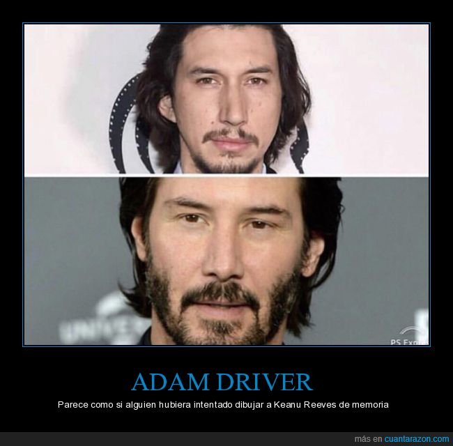 adam driver,keanu reeves,dibujar,de memoria