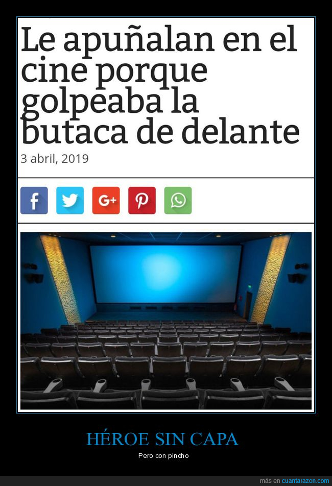 apu&ntilde;alar,cine,golpear,butaca,noticias