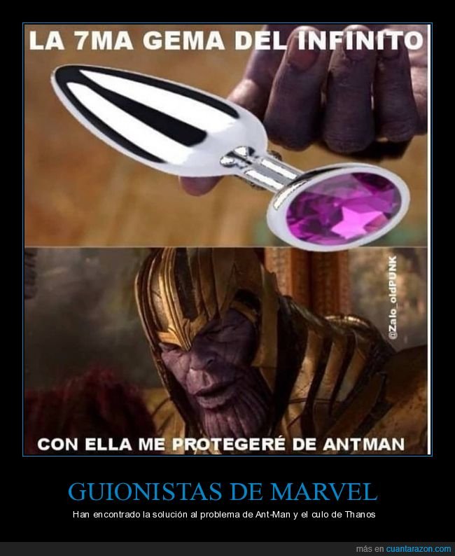 gema del infinito,thanos,ant man,los vengadores,absurdo