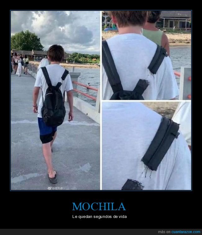 mochila,rota,hilos