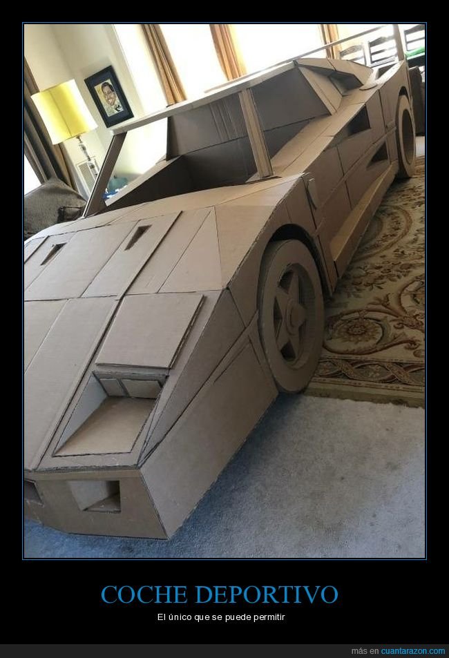 coche,cartón,wtf