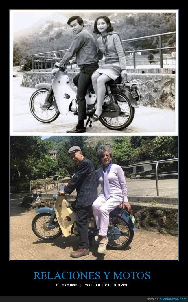 pareja,moto,antes,después