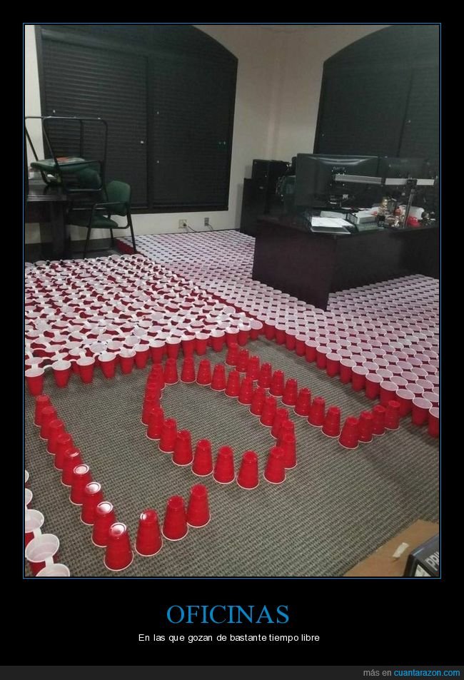 oficina,vasos,trolling