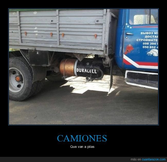 camión,pila,duracell