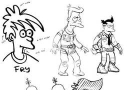 Enlace a Los primeros diseños de los protagonistas de Futurama