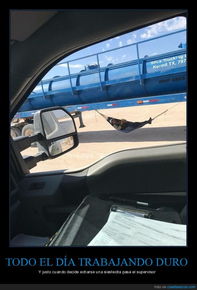 trabajando,siesta,hamaca