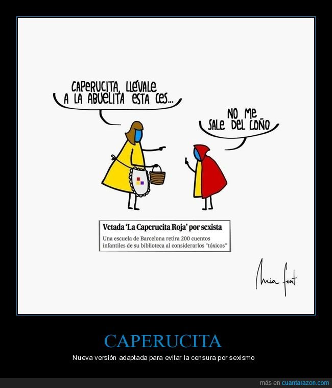 caperucita roja,retirar,cuentos,sexistas