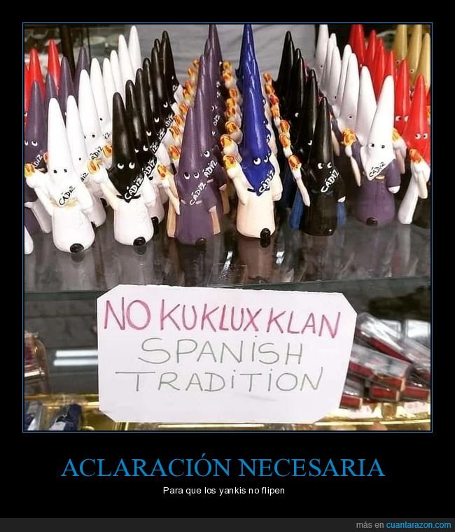 ku klux klan,tradición española,semana santa,nazarenos