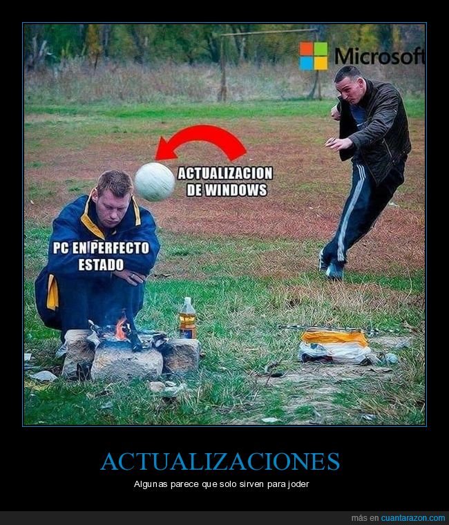 actualización,windows,pc,pelota,balonazo