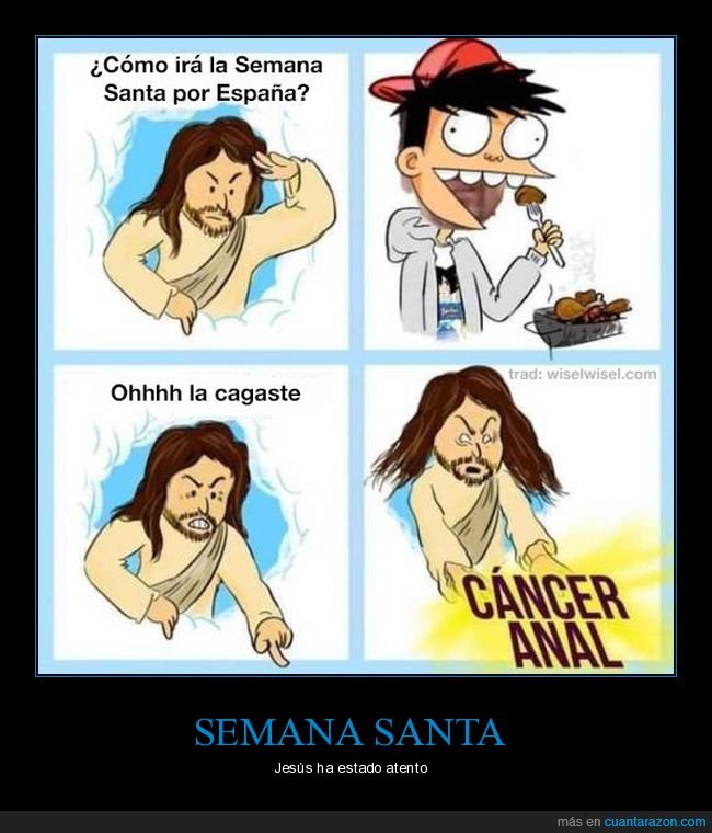 semana santa,comer,carne,cáncer anal,jesús