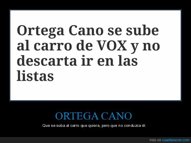 ortega cano,vox,conducir,políticos