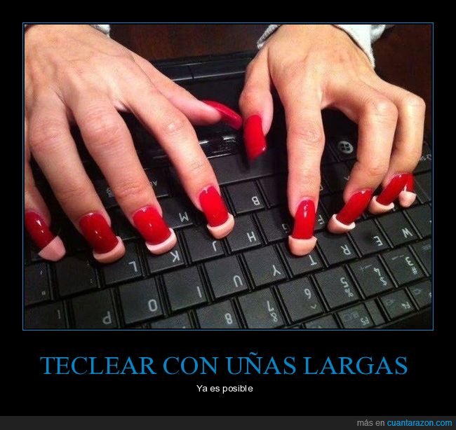 teclado,uñas,wtf