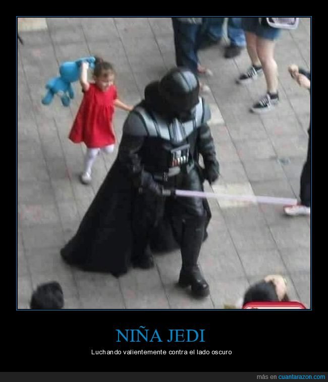 darth vader,niña,pegando,star wars