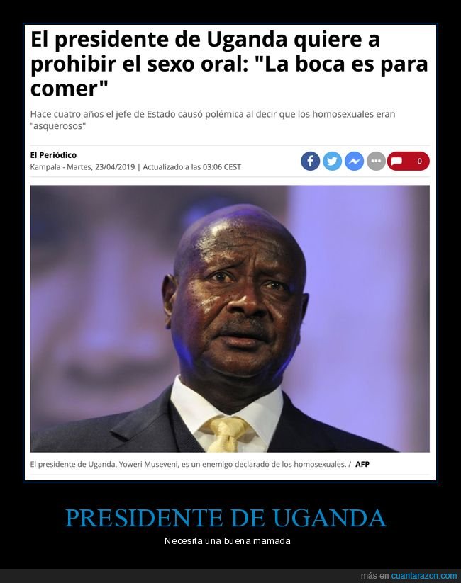uganda,sexo oral,pprohibir,boca,comer