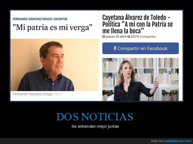 sánchez dragó,patria,dos noticias