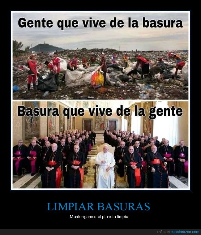 vivir,basura,iglesia