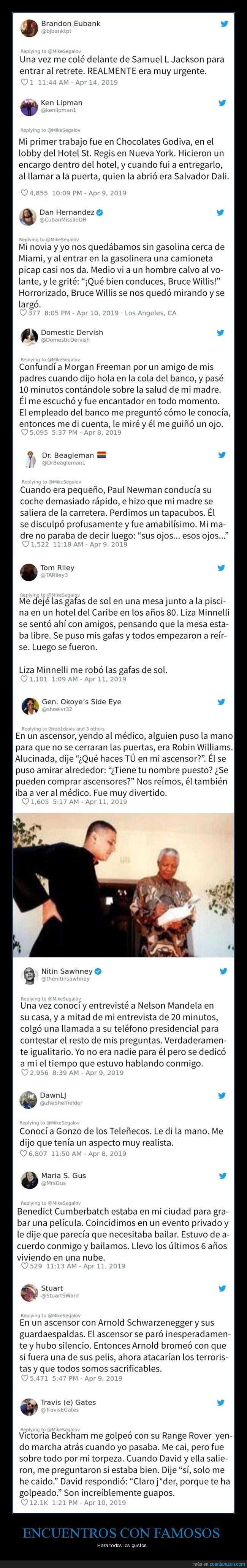 tweets,encuentros,famosos