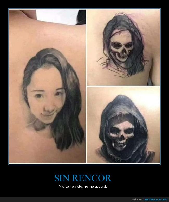 tatuaje,tapado,chica,ex,calavera