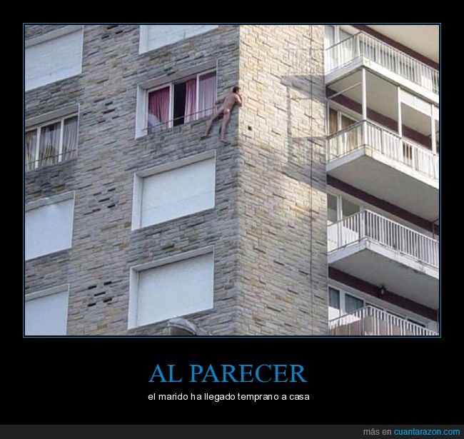 ventana,hombre desnudo,vivienda,marido,cornudo