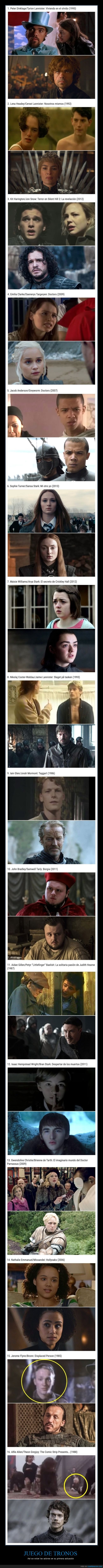 juego de tronos,actores,películas,primera actuación
