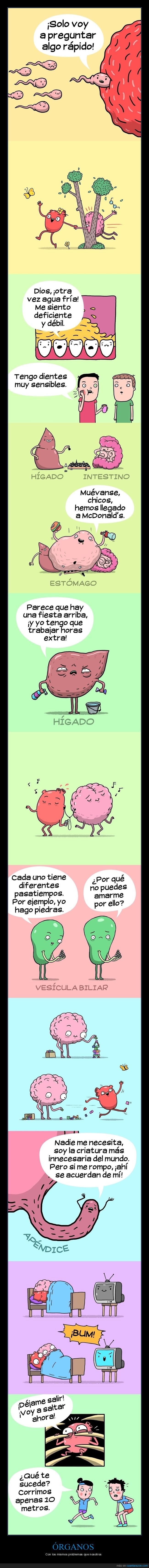 órganos,problemas,cómics
