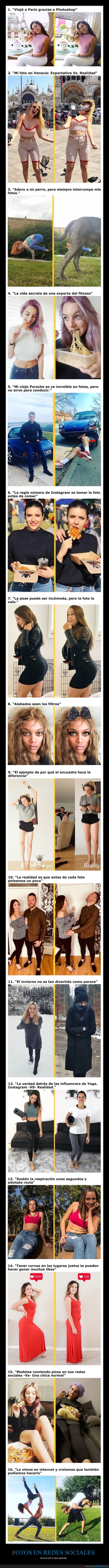 fotos,redes sociales,expectativas,realidad