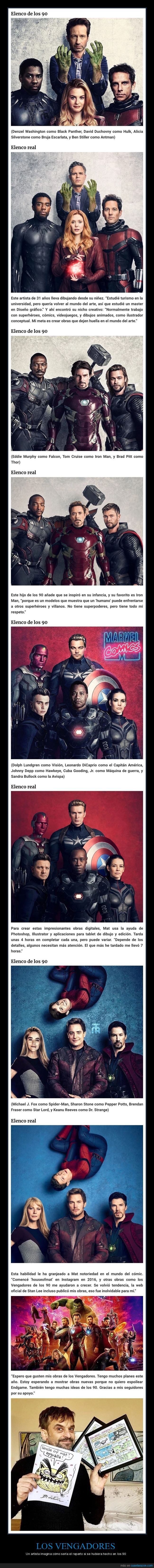 los vengadores,reparto,años 90