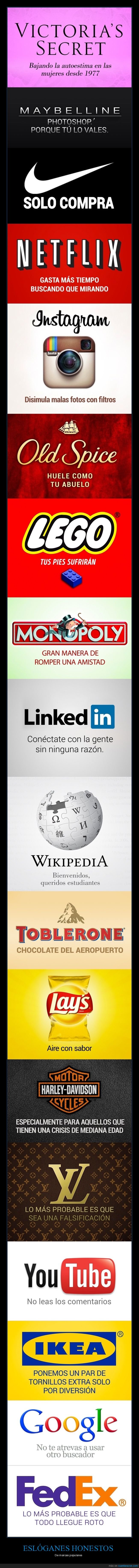 esl&oacute;ganes,honestos,marcas