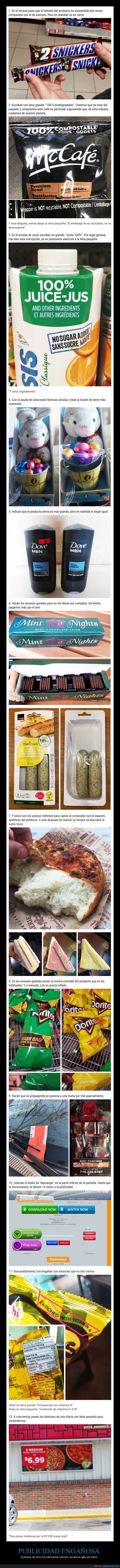 publicidad engañosa,productos,engaños
