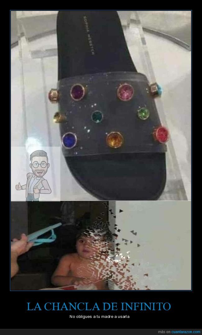 chancla,gemas del infinito,thanos