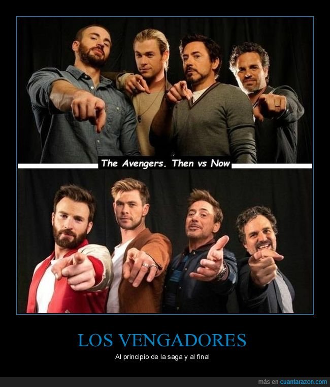 los vengadores,antes,ahora