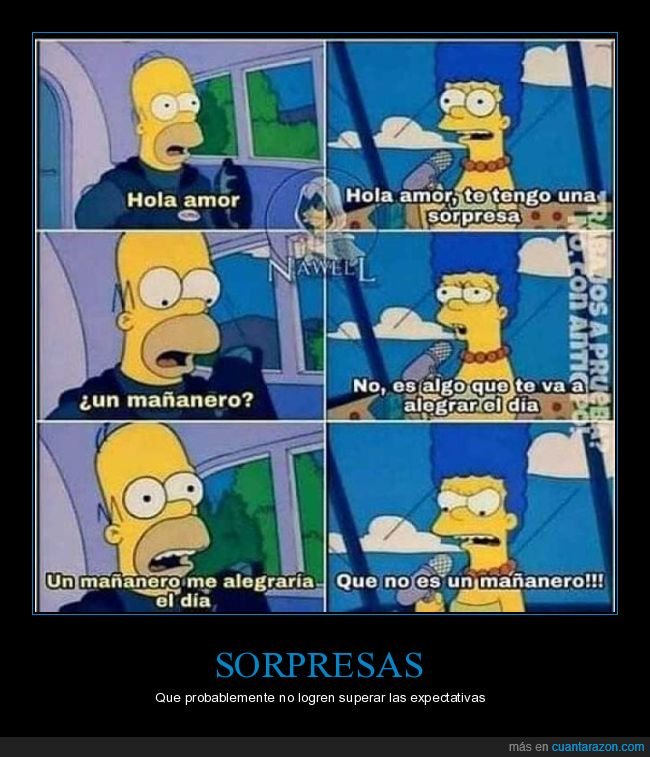 sorpresa,mañanero,alegrar,día,homer,marge,simpsons