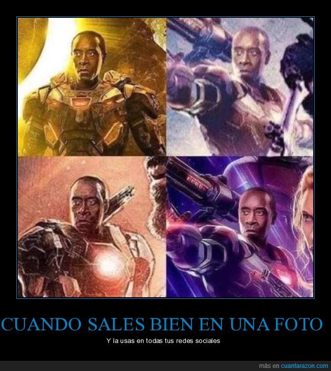 salir bien,foto,usar,redes sociales,los vengadores,war machine